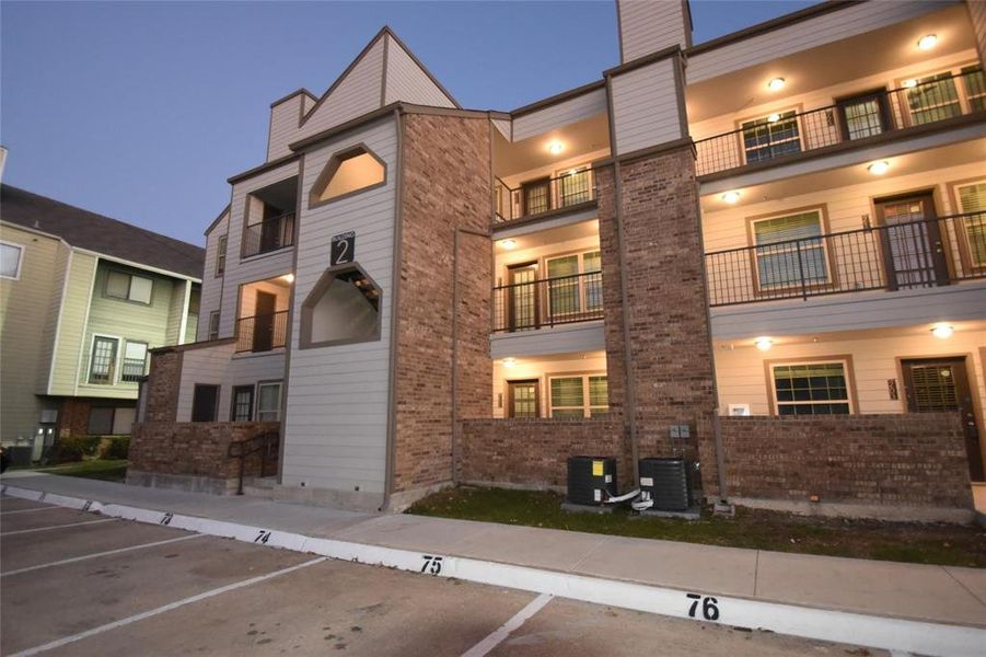 This is a first floor unit...newly constructed building 2.  Vinyl plank flooring, electric heating fireplace