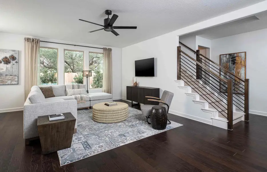 Representative furnished interior of a home built from the Pecos by Ashton Woods in Megan's Landing, Castroville (Image 4).