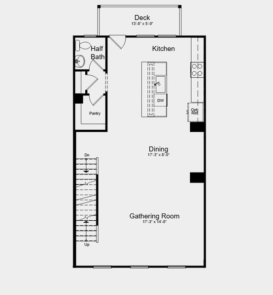 2D floor plan layout for the Greystone by Taylor Morrison in Buffalo Townes, Garner, NC (Image 5).