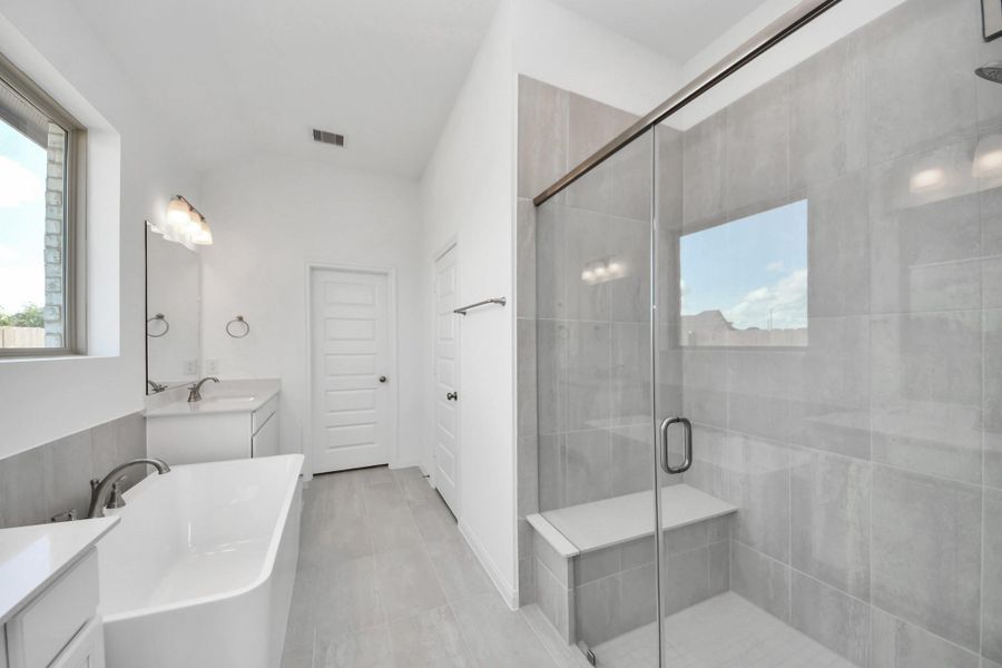 Furnished interior view inside a new home in 50' Traditional Homes at Elyson, Katy (Image 8).