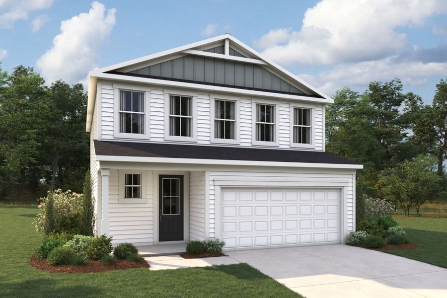 Representative exterior photo of a completed home built from the Marion by Mattamy Homes in Stonebarrow, Lillington, NC (Image 2).