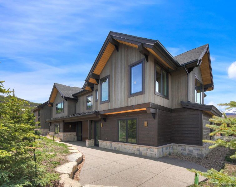 Front exterior of a new home in , Breckenridge, CO, highlighting curb appeal (Image 2).