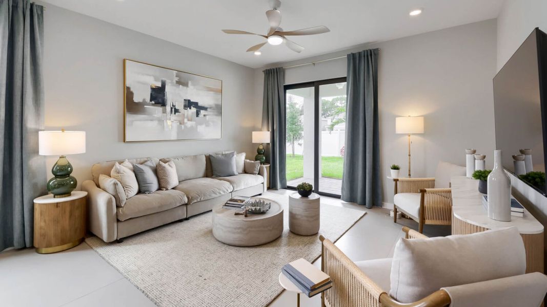 Representative furnished interior of a home built from the Robie by D.R. Horton in Blossom Trail, Greenacres (Image 8).