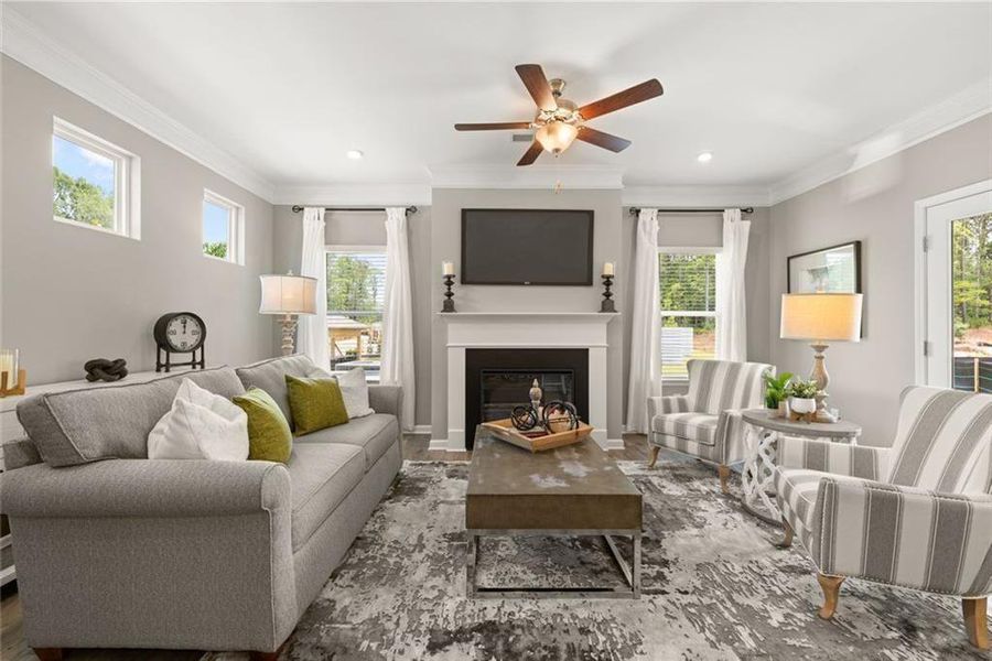 Furnished interior view inside a new home in Sanders Park, Austell (Image 28). Furnished interior view inside a new home in Sanders Park, Austell (Image 28).
