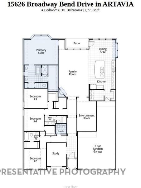 2D floor plan layout of this home in ARTAVIA: 60ft. lots, Conroe, TX (Image 3). 2D floor plan layout of this home in ARTAVIA: 60ft. lots, Conroe, TX (Image 3).