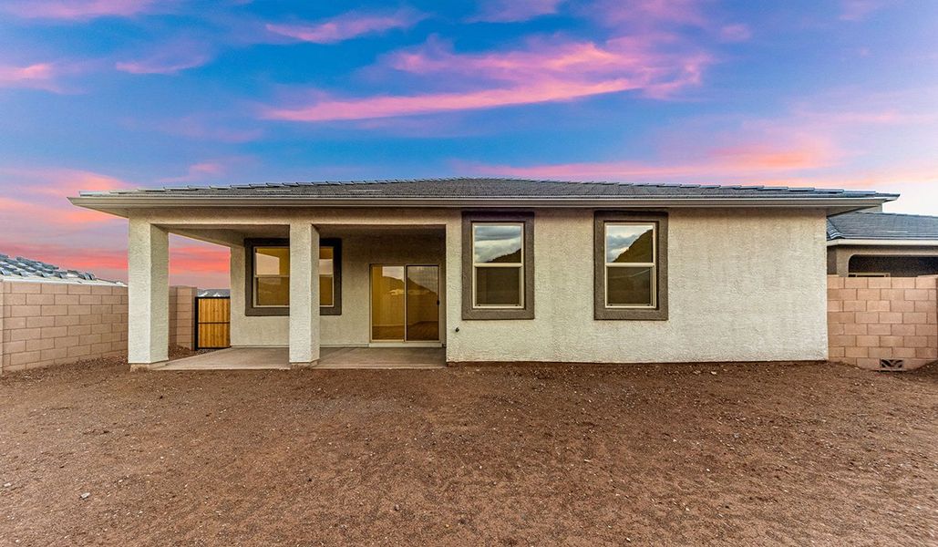 Exterior details and patio area of a home in Saguaro Bloom, Marana (Image 18). Exterior details and patio area of a home in Saguaro Bloom, Marana (Image 18).