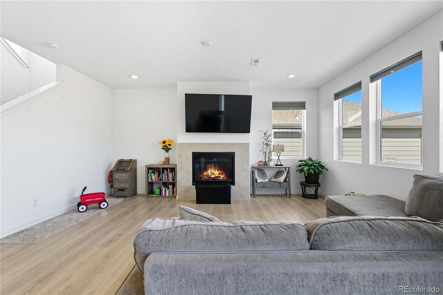Furnished interior view inside a new home in Ascent Village at Sterling Ranch - Single Family Homes, Littleton (Image 35). Furnished interior view inside a new home in Ascent Village at Sterling Ranch - Single Family Homes, Littleton (Image 35).