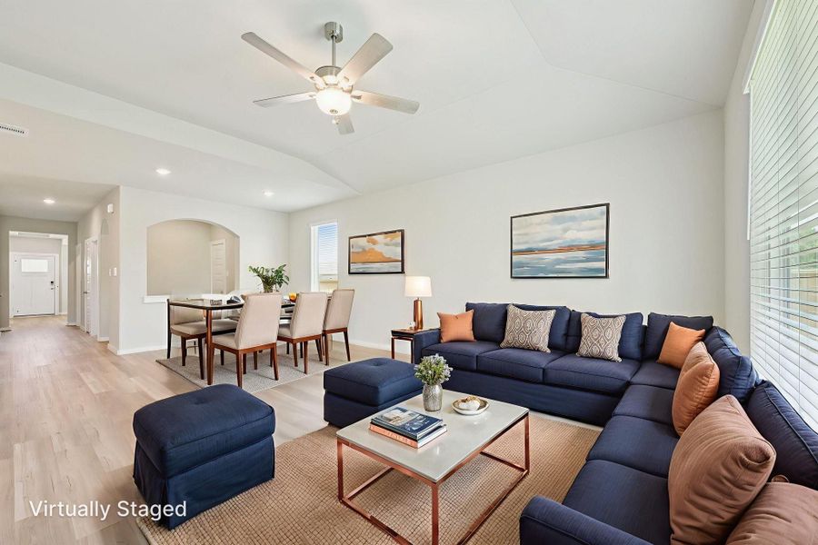 Furnished interior view inside a new home in Sundance Cove - Premier Series, Crosby (Image 6).