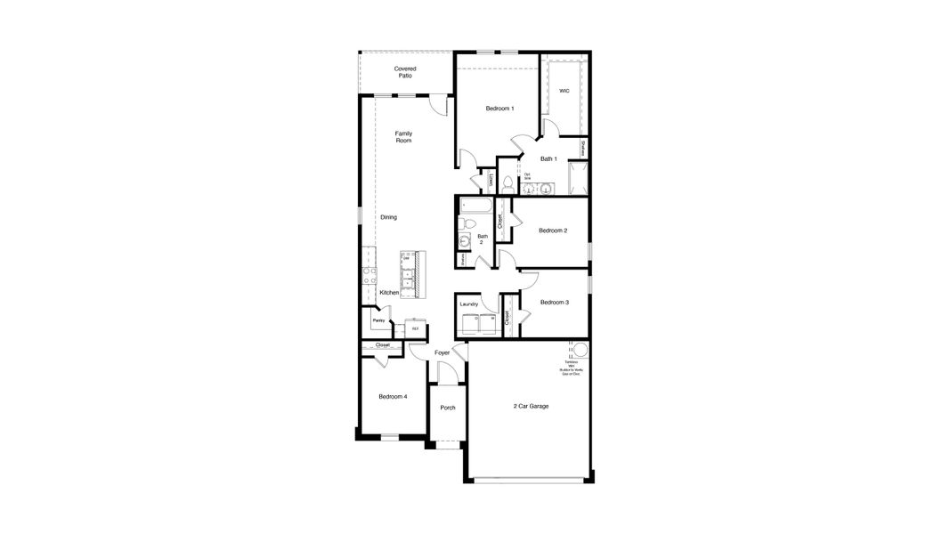 2D floor plan layout of this home in Hickory Grove, Krum, TX (Image 4).