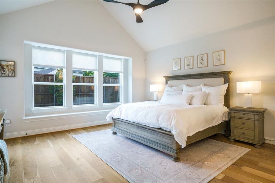 Morning Light, Peaceful Nights - Oversized windows stretch across the back wall of the owner’s suite, offering beautiful light by day and restful quiet in the evening. Morning Light, Peaceful Nights - Oversized windows stretch across the back wall of the owner’s suite, offering beautiful light by day and restful quiet in the evening.