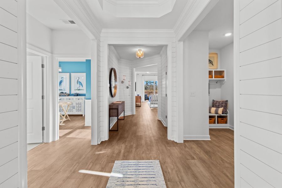 Representative unfurnished interior of a home built from the The Longboard by Chesapeake Homes in Terrapin, Leland (Image 27). Representative unfurnished interior of a home built from the The Longboard by Chesapeake Homes in Terrapin, Leland (Image 27).