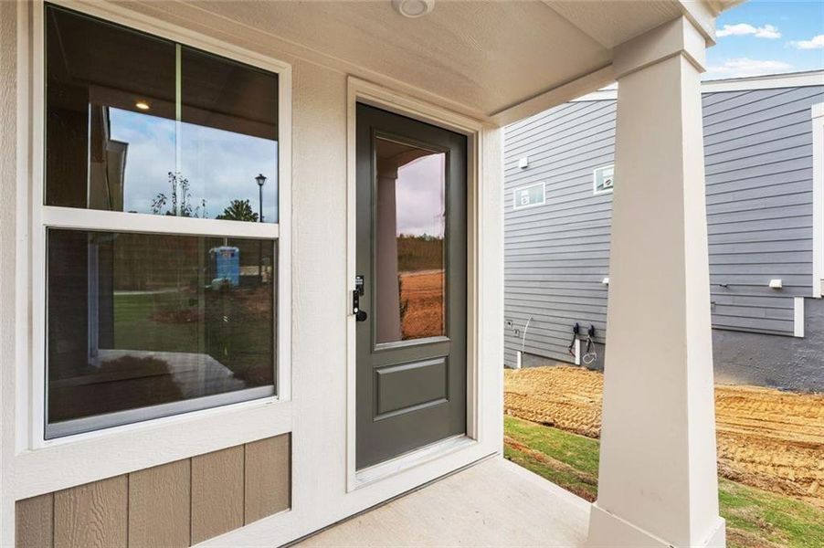 Exterior details and patio area of a home in Villas at Gold Creek, Dawsonville (Image 3).
