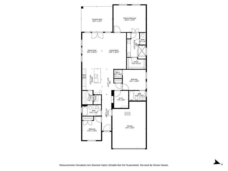 2D floor plan layout for the Texas Paintbrush by Caldwell Homes in Chambers Creek, Willis, TX (Image 3). 2D floor plan layout for the Texas Paintbrush by Caldwell Homes in Chambers Creek, Willis, TX (Image 3).