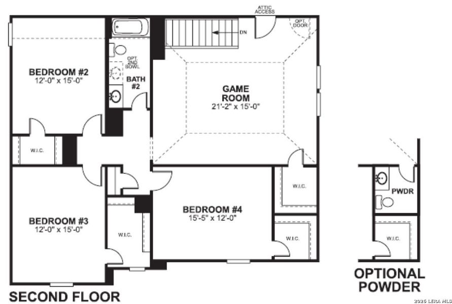 2D floor plan layout of this home in Paloma Park, Converse, TX (Image 5).