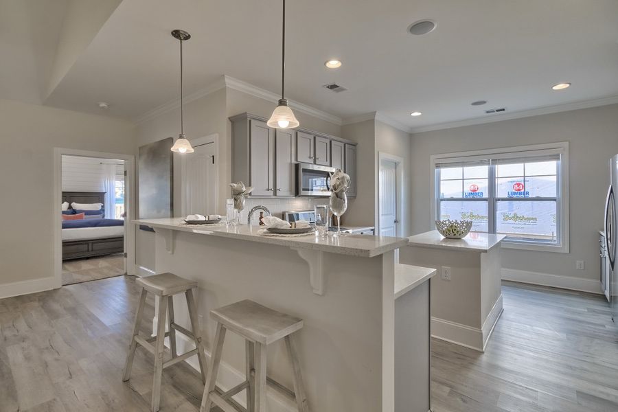 Representative furnished interior of a home built from the Wisteria II by Great Southern Homes in Briarfield, Conway (Image 30).