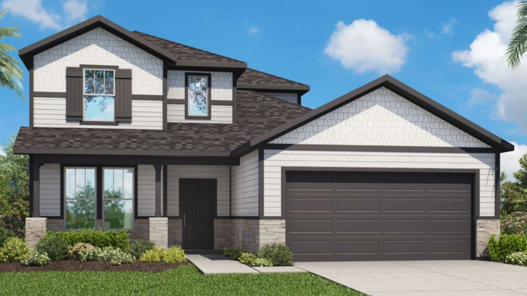 Representative exterior photo of a completed home built from the Stranahan by DRB Homes in Panther Creek, Jacksonville, FL (Image 6).