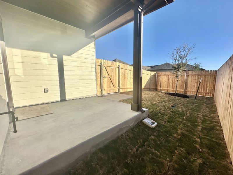 Exterior details and patio area of a home in Porter Country, Buda (Image 2). Exterior details and patio area of a home in Porter Country, Buda (Image 2).