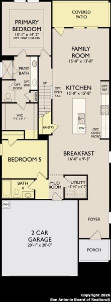 2D floor plan layout of this home in Meadows at Hennersby Hollow 40's, San Antonio, TX (Image 6). 2D floor plan layout of this home in Meadows at Hennersby Hollow 40's, San Antonio, TX (Image 6).