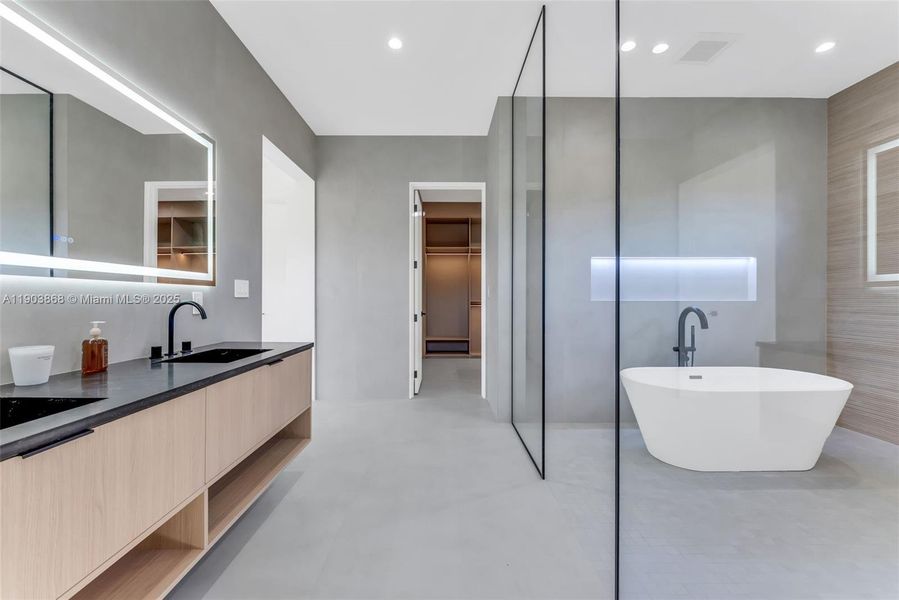 Furnished interior view inside a new home in , Miami Springs (Image 11).