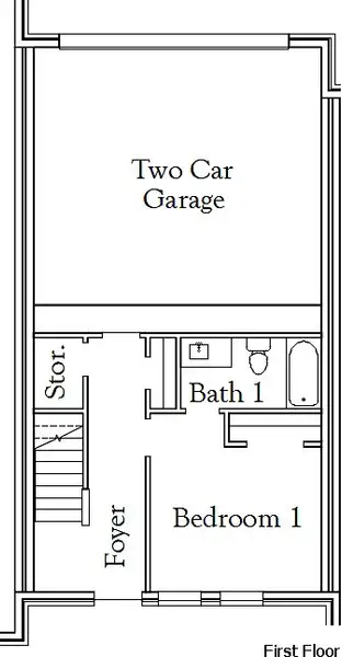 2D floor plan layout for the The League by Coventry Homes in Townhomes at Ballpark, Arlington, TX (Image 1). 2D floor plan layout for the The League by Coventry Homes in Townhomes at Ballpark, Arlington, TX (Image 1).