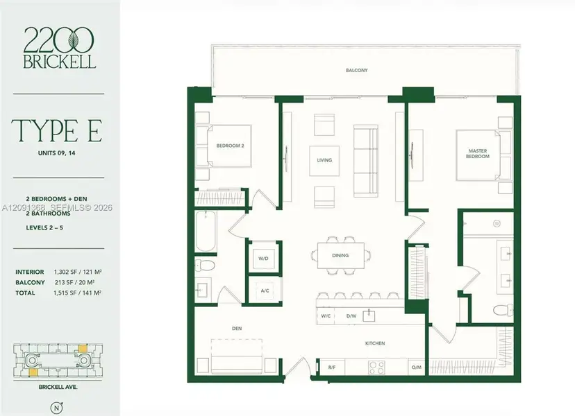 2D floor plan layout of this home in , Miami, FL (Image 4).