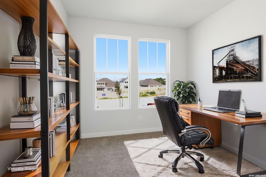 Furnished interior view inside a new home in The Meadows at Hunters Ranch, San Antonio (Image 16).