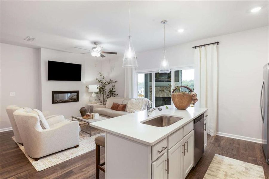 Furnished interior view inside a new home in , Conyers (Image 10). Furnished interior view inside a new home in , Conyers (Image 10).