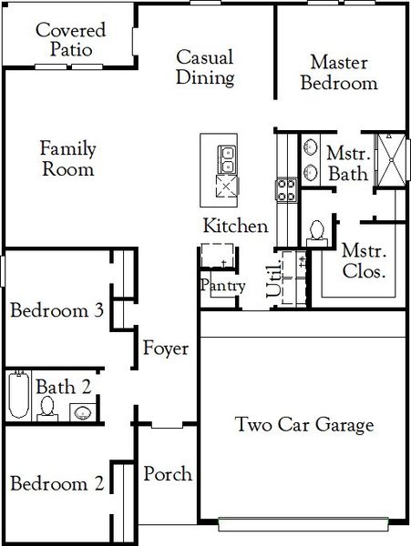 2D floor plan layout for the Rains by Coventry Homes in Westridge Cove 50', Conroe, TX (Image 3). 2D floor plan layout for the Rains by Coventry Homes in Westridge Cove 50', Conroe, TX (Image 3).