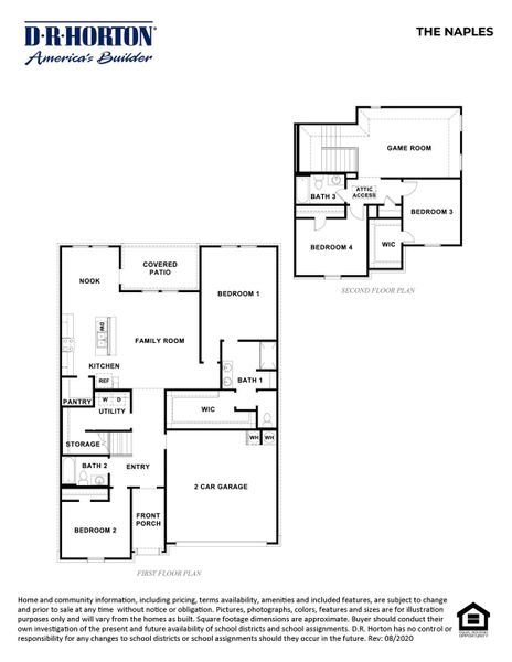 2D floor plan layout for the Naples by D.R. Horton in Cornerstone, Rockdale, TX (Image 3). 2D floor plan layout for the Naples by D.R. Horton in Cornerstone, Rockdale, TX (Image 3).