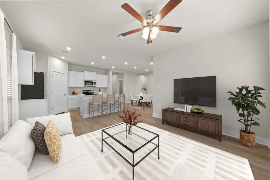 Representative furnished interior of a home built from the Riley by Omega Builders in Hartrick Ranch, Temple (Image 9).