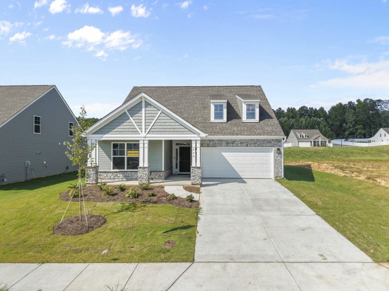 Front exterior of a new home in Hopewell Garden, Winston-Salem, NC, highlighting curb appeal (Image 1). Front exterior of a new home in Hopewell Garden, Winston-Salem, NC, highlighting curb appeal (Image 1).