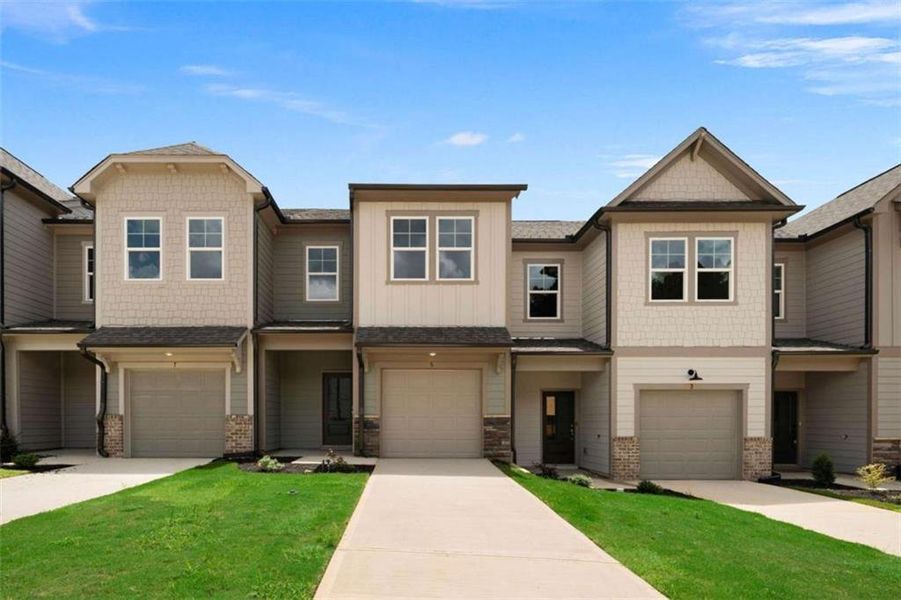 Front exterior of a new home in , Cedartown, GA, highlighting curb appeal (Image 40).