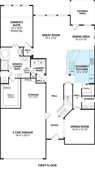 The Easton II floor plan by K. Hovnanian Homes. 1st Floor Shown. *Prices, plans, dimensions, features, specifications, materials, and availability of homes or communities are subject to change without notice or obligation.