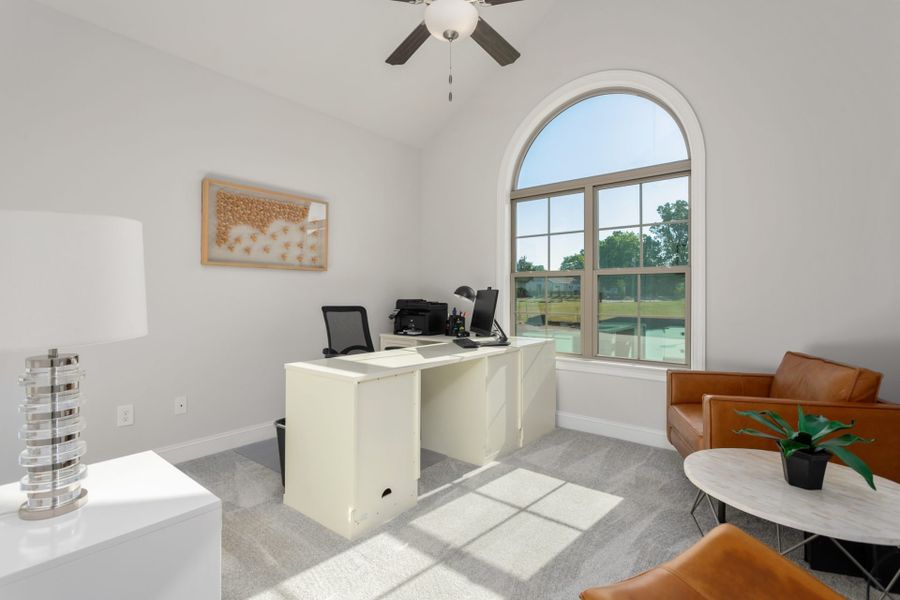 Representative furnished interior of a home built from the Essex by Keystone Homes NC in Weybridge, Burlington (Image 28).