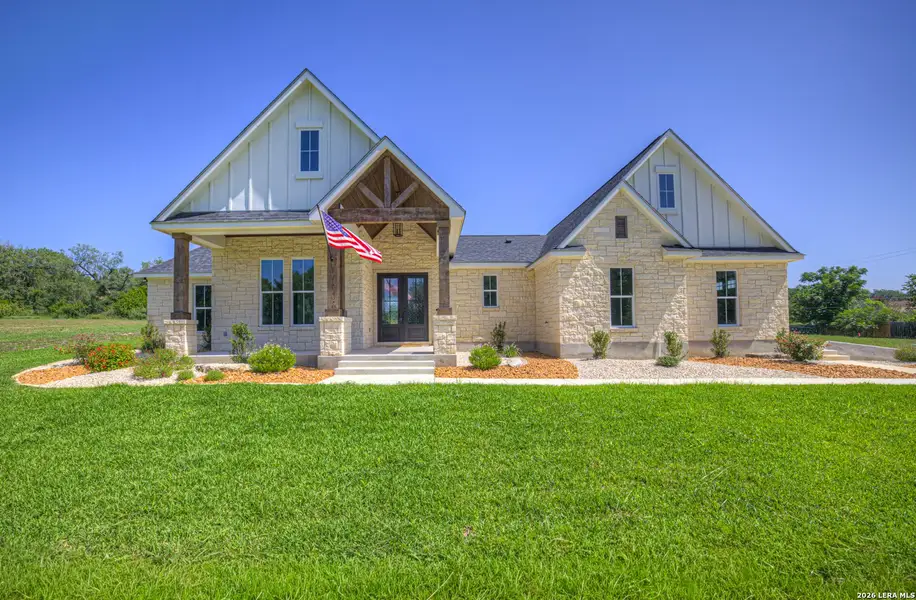 Front exterior of a new home in , Seguin, TX, highlighting curb appeal (Image 35).