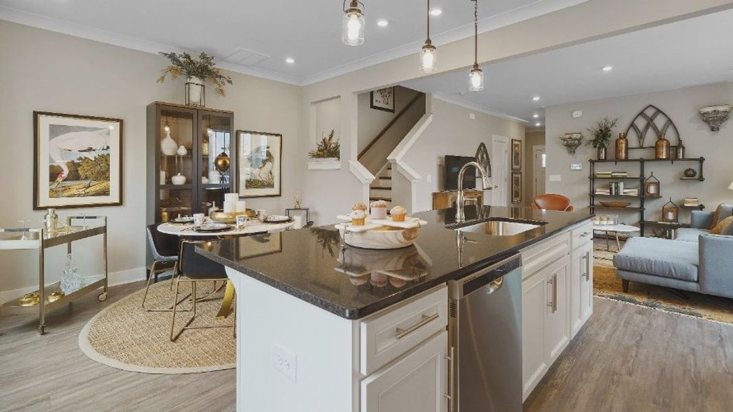 Furnished interior view inside a new home in Sidney Creek Townhomes, Zebulon (Image 12).