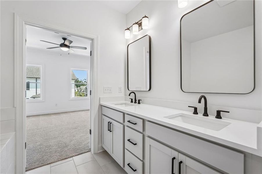 Furnished interior view inside a new home in Millcroft Townhomes, Buford (Image 9). Furnished interior view inside a new home in Millcroft Townhomes, Buford (Image 9).