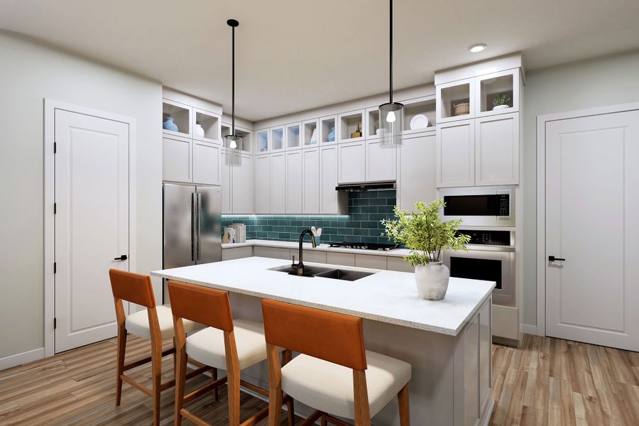 The Cypress - Optional Cooktop with Built in Oven and Microwave