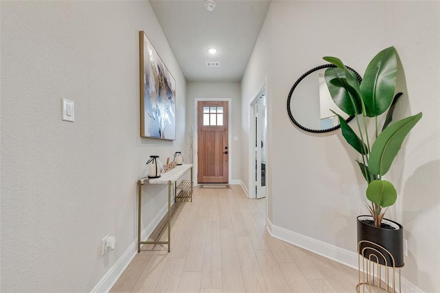 Furnished interior view inside a new home in Karis - Village Series, Crowley (Image 5). Furnished interior view inside a new home in Karis - Village Series, Crowley (Image 5).