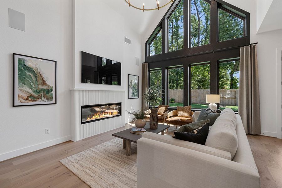 Furnished interior view inside a new home in The Highlands 50', Porter (Image 12).