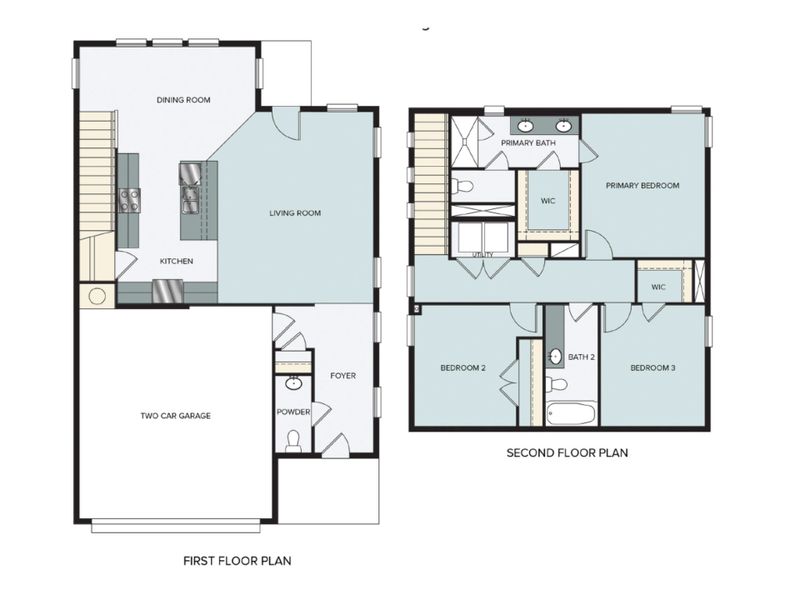 2D floor plan layout of this home in Clear Creek, Round Rock, TX (Image 2). 2D floor plan layout of this home in Clear Creek, Round Rock, TX (Image 2).