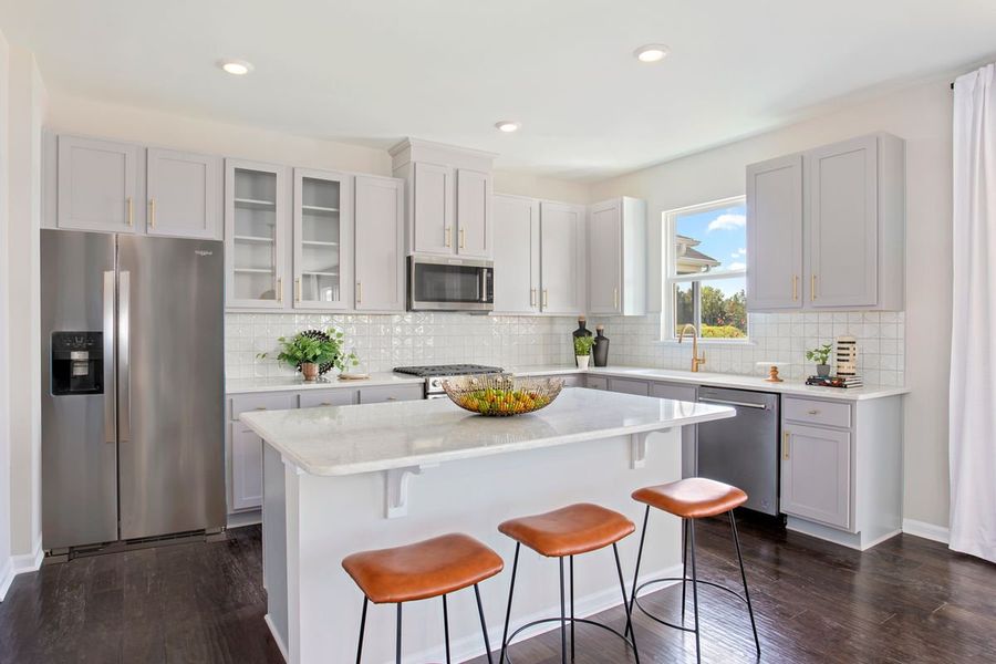 Representative furnished interior of a home built from the Plan 2723 by KB Home in Utley Farms, New Hill (Image 5).