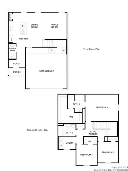 2D floor plan layout of this home in Arroyo Ranch, Seguin, TX (Image 2).