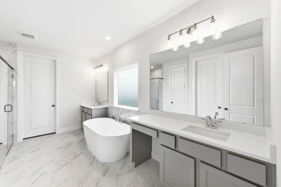 Furnished interior view inside a new home in The Colony, Bastrop (Image 9).