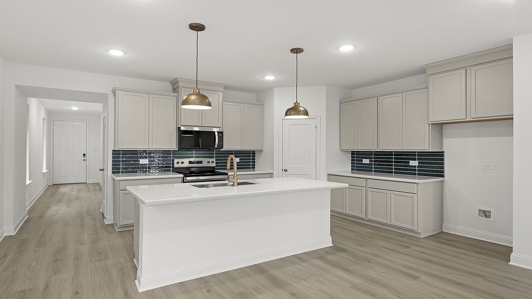 Furnished interior view inside a new home in Keeneland 40s, Aubrey (Image 7).