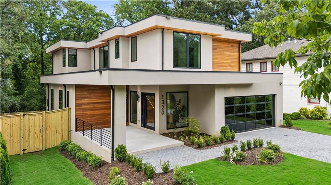 Front exterior of a new home in , Brookhaven, GA, highlighting curb appeal (Image 2). Front exterior of a new home in , Brookhaven, GA, highlighting curb appeal (Image 2).