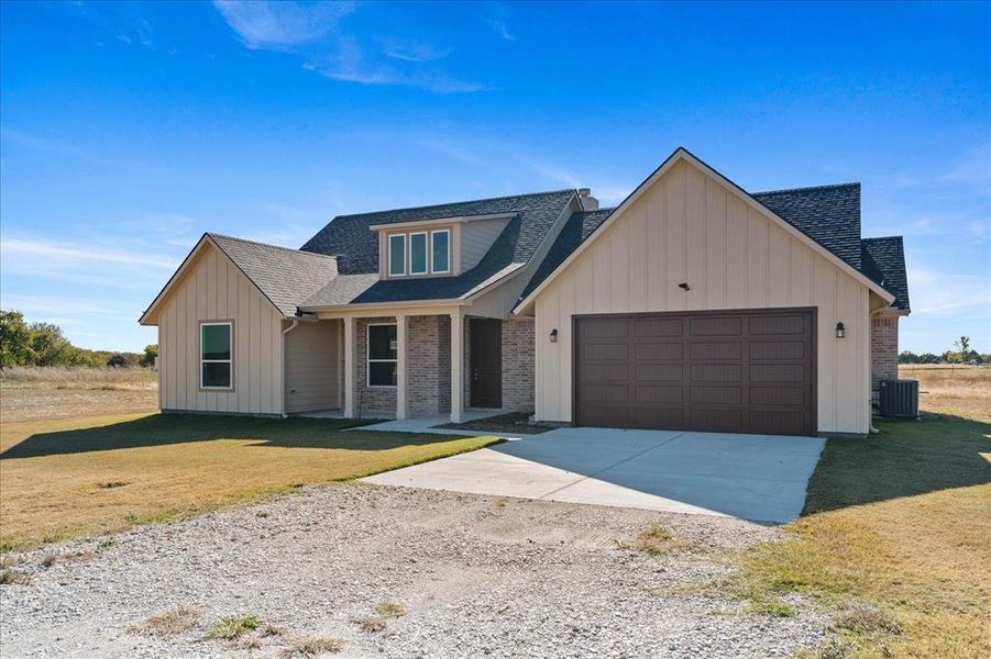 Front exterior of a new home in Briar Branch Estates, Celeste, TX, highlighting curb appeal (Image 1). Front exterior of a new home in Briar Branch Estates, Celeste, TX, highlighting curb appeal (Image 1).