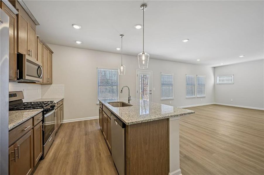 Furnished interior view inside a new home in Creekside at Oxford Park, Fairburn (Image 11).