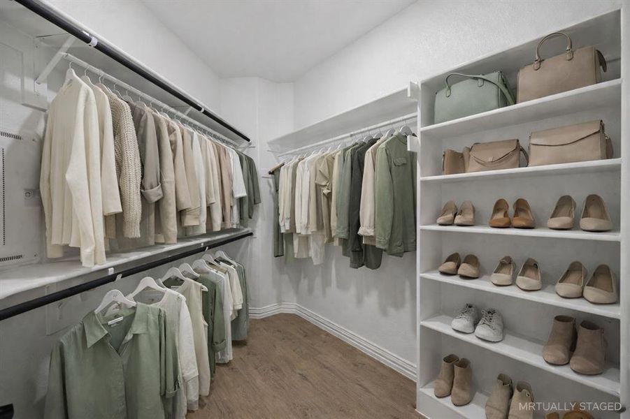 Primary closet. Primary closet.