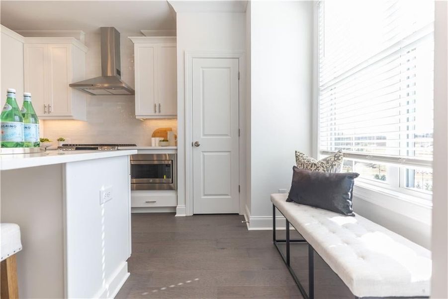 Natural light in the kitchen. *Photo of the model home. Used for illustrative purposes only.*